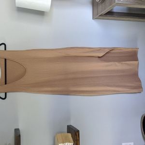 Scoop neck split thigh tank dress